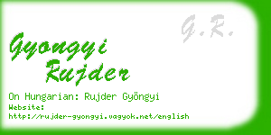gyongyi rujder business card