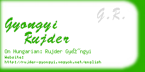 gyongyi rujder business card